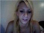 Skinny amateur blonde fucked on webcam