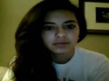 Beautiful latina girl flashing on skype