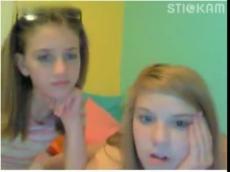 Two college roommates flashing on Stickam