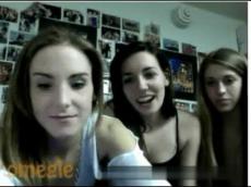 Three stunning girls flashing on Omegle