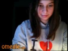 Omegle cutie stripping and teasing