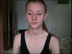 Skinny teen playing with ass on Skype, stickam videos