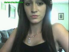 Slim girl teasing and stripping on Stickam