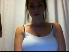 Myfreecams model with big tits rubbing on webcam