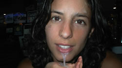 Teenage cutie receives a monster facial cumshot