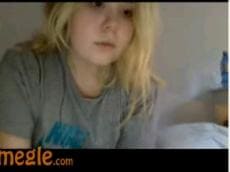 Chubby blonde masturbates on Omegle