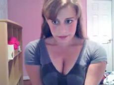 Funny teen strip on webcam and masturbates